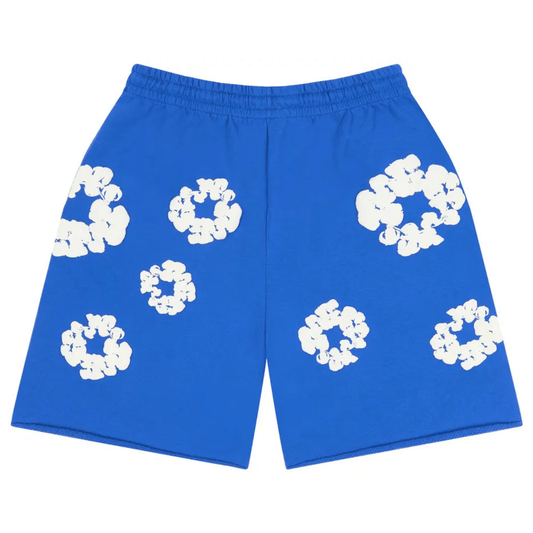 Denim Tears Cotton Wreath Shorts Blue - Denim Tears Cotton Wreath Shorts Blue