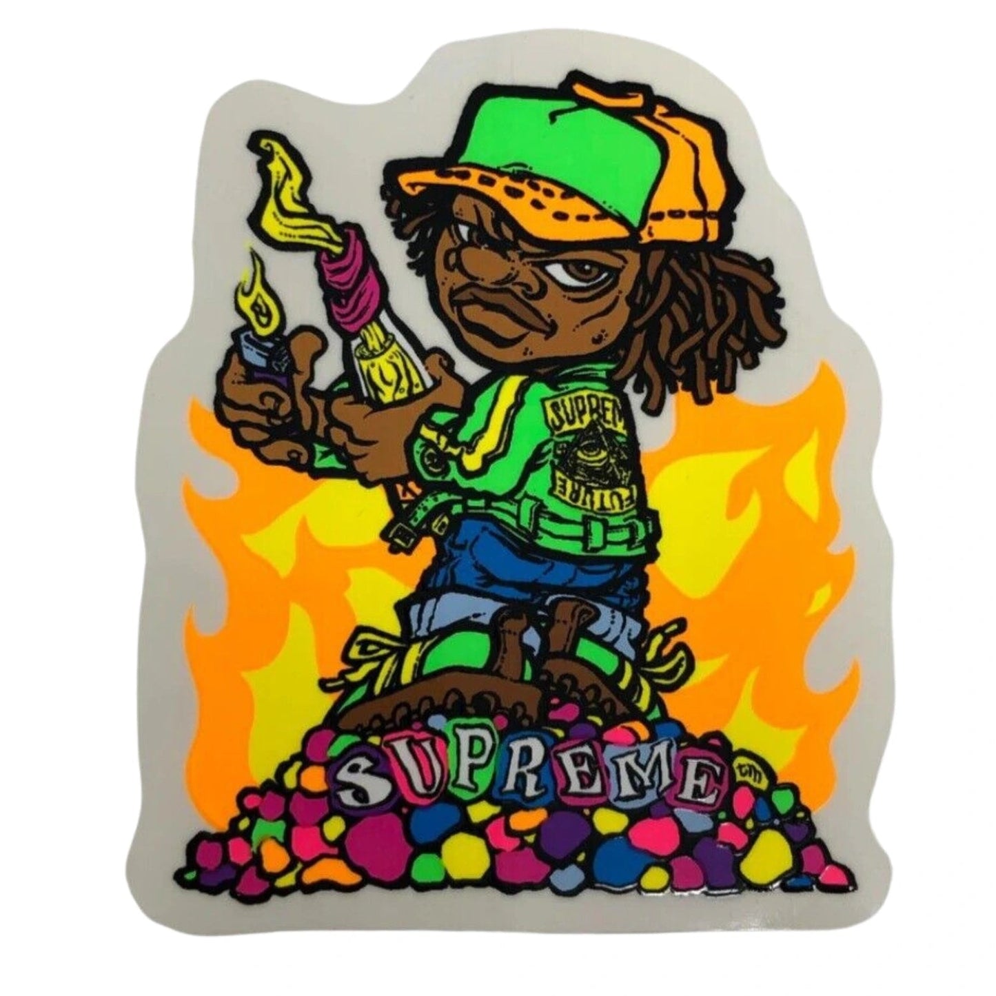 Supreme New York Andy Howell Molotov Kid Sticker