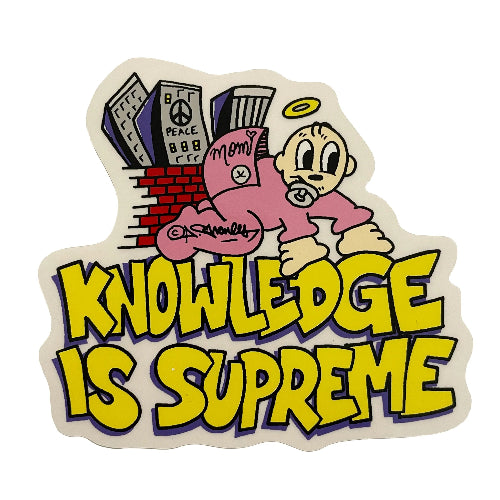 Supreme New York Knowledge Is Sticker