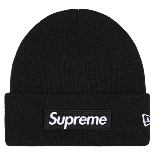 Supreme New Era Box Logo Beanie FW25 Black - Supreme New Era Box Logo Beanie FW25 Black