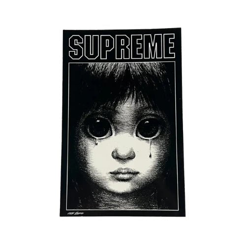 Supreme New York Margaret Keane Teardrop Sticker Black - SoleyGrail