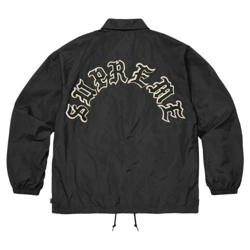 Supreme Old English Arc Coaches Jacket Black - Supreme Old English Arc Coaches Jacket Black
