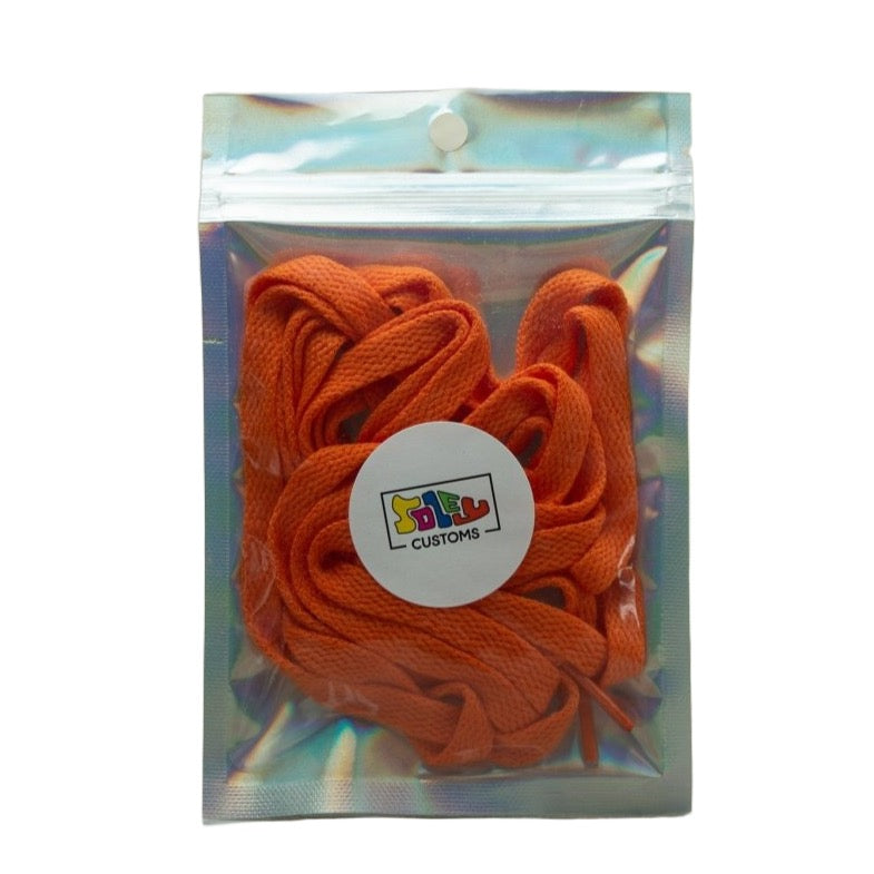 Orange Flat Shoe Laces -