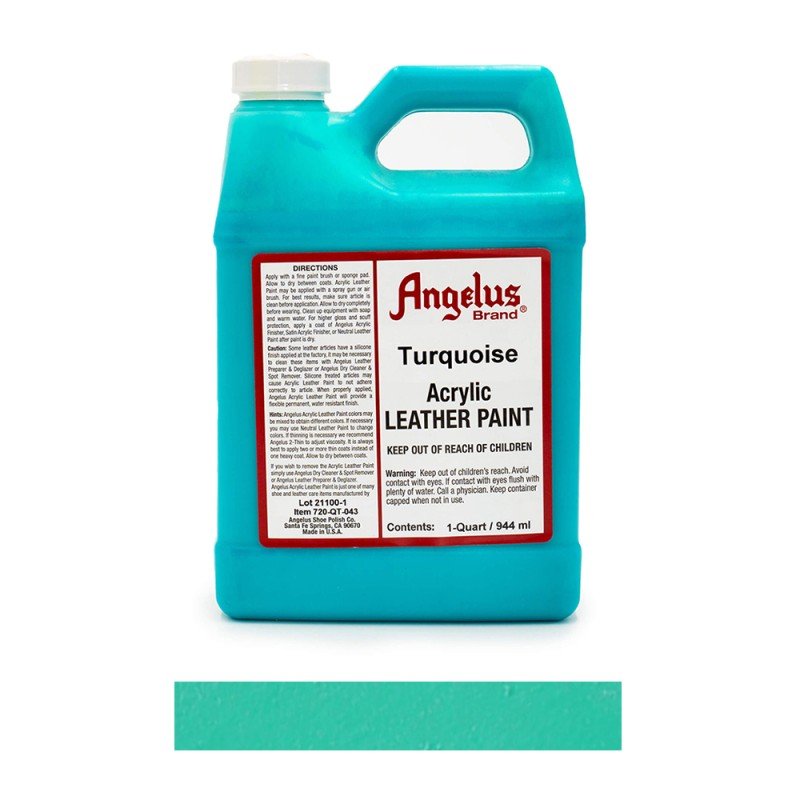 Angelus Original Collection Turquoise 043 Leather Sneaker Paint - Angelus Original Collection Turquoise 043 Leather Sneaker Paint