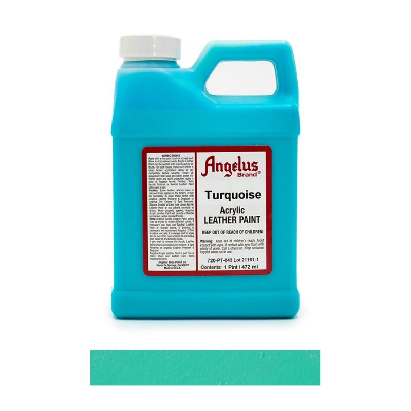 Angelus Original Collection Turquoise 043 Leather Sneaker Paint - Angelus Original Collection Turquoise 043 Leather Sneaker Paint