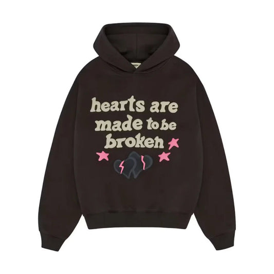 Broken Planet Hearts Are Made Hoodie Soot Black -Broken Planet Hearts Are Made Hoodie Soot Black