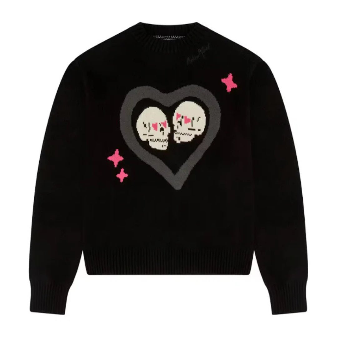 Broken Planet Hearts Are Made To Be Broken Knit Sweater Midnight Black - Broken Planet Hearts Are Made To Be Broken Knit Sweater Midnight Black