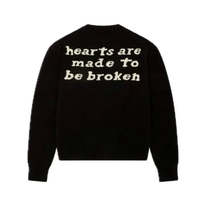 Broken Planet Hearts Are Made To Be Broken Knit Sweater Midnight Black - Broken Planet Hearts Are Made To Be Broken Knit Sweater Midnight Black