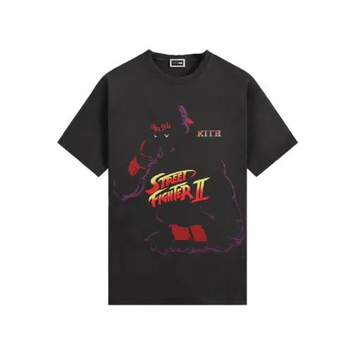 Kith Capcom Ryu Needle Point Vintage T Shirt Black - Kith Capcom Ryu Needle Point Vintage T Shirt Black