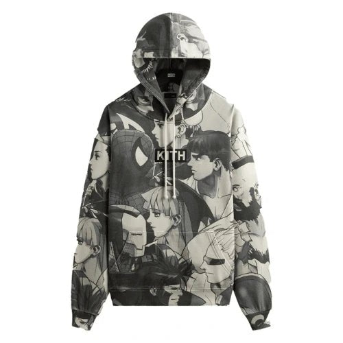 Kith Marvel Capcom Fighter AOP Vintage Nelson Hoodie - Kith Marvel Capcom Fighter AOP Vintage Nelson Hoodie