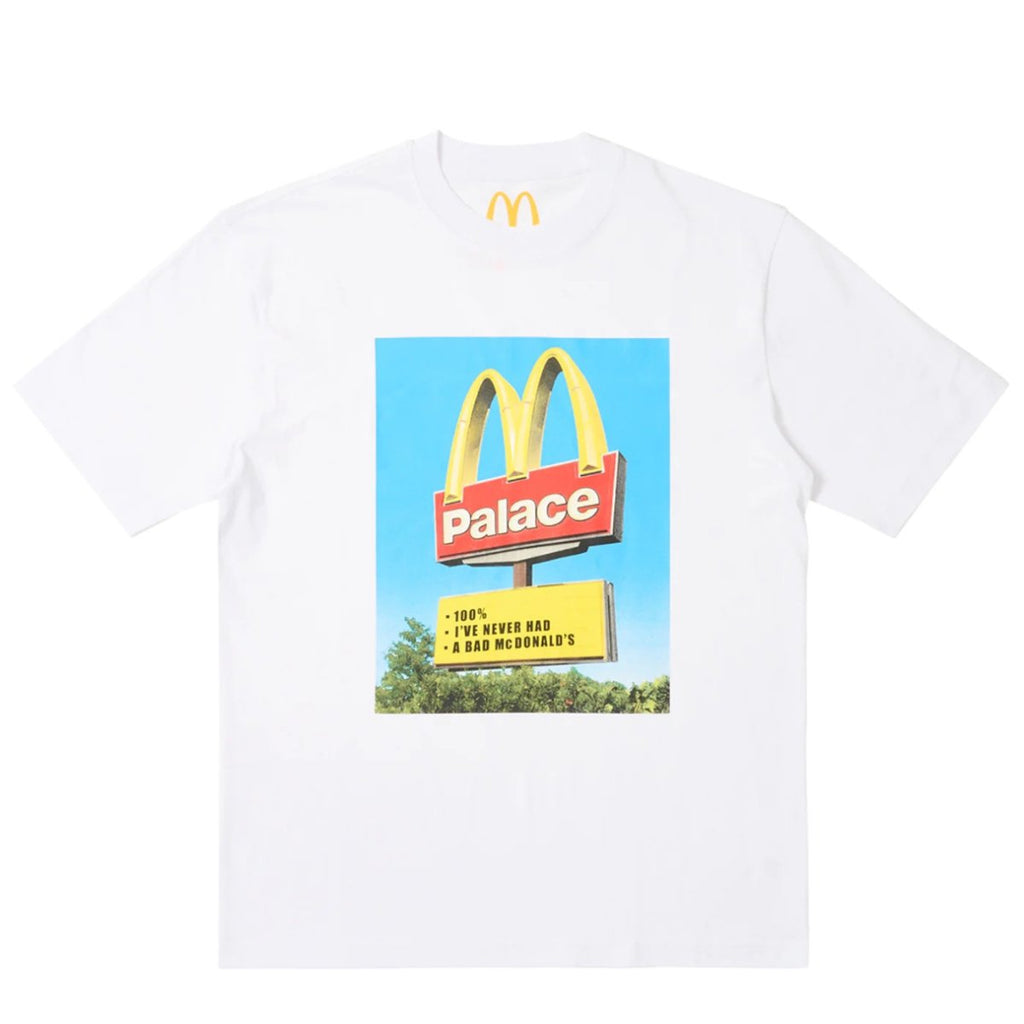 Palace McDonalds Sign T Shirt White - Palace McDonalds Sign T Shirt White