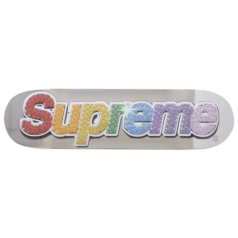 Supreme Bling Box Logo Skateboard Deck Platinum SS22 - Supreme Bling Box Logo Skateboard Deck Platinum SS22