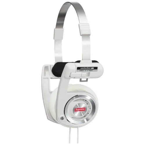 Supreme New York Koss PortaPro Headphones White -Supreme New York Koss PortaPro Headphones White