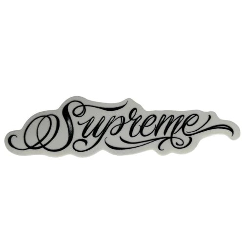 Supreme New York Mr Cartoon Script Black Sticker -Supreme New York Mr Cartoon Script Black Sticker