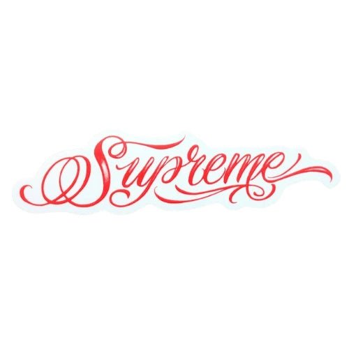 Supreme New York Mr Cartoon Script Red Sticker -Supreme New York Mr Cartoon Script Red Sticker