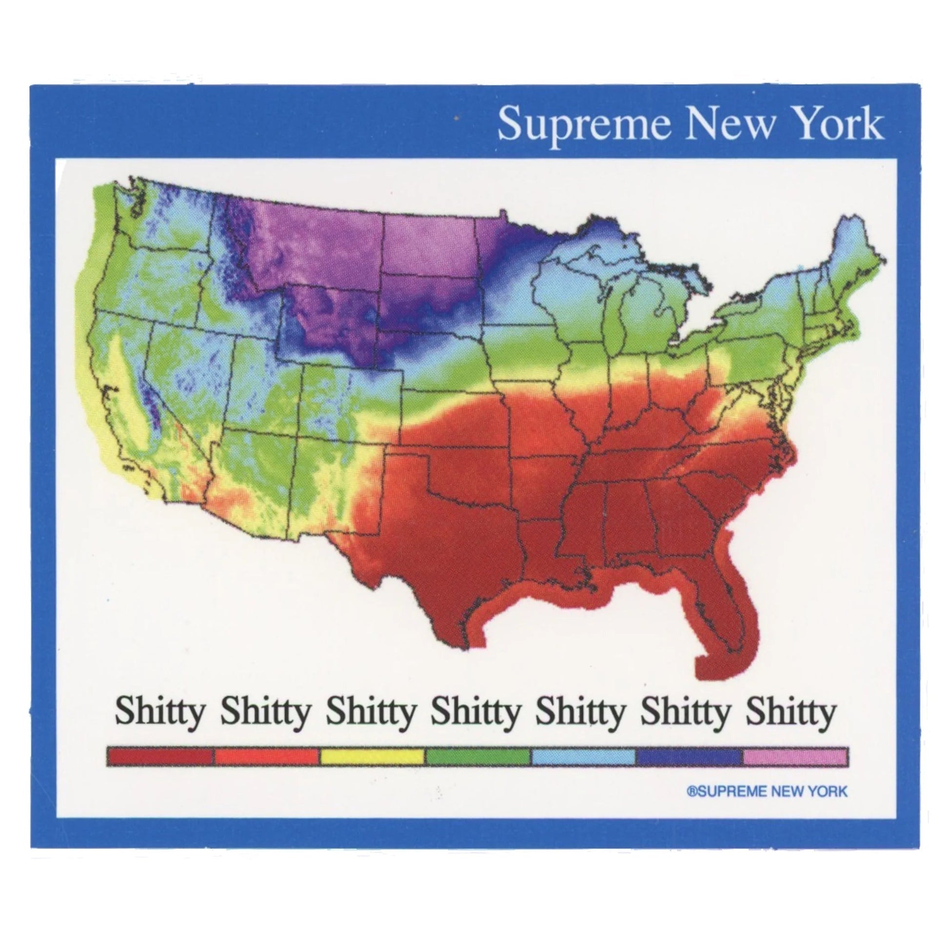 Supreme Thermal Weather Map Sticker - Supreme Thermal Weather Map Sticker - Supreme Thermal Weather Map Sticker