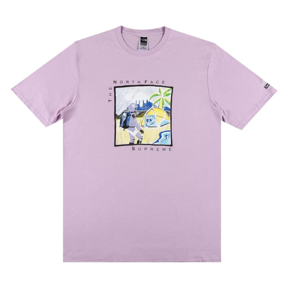 Supreme TNF Sketch T Shirt Light Purple - Supreme TNF Sketch T Shirt Light Purple