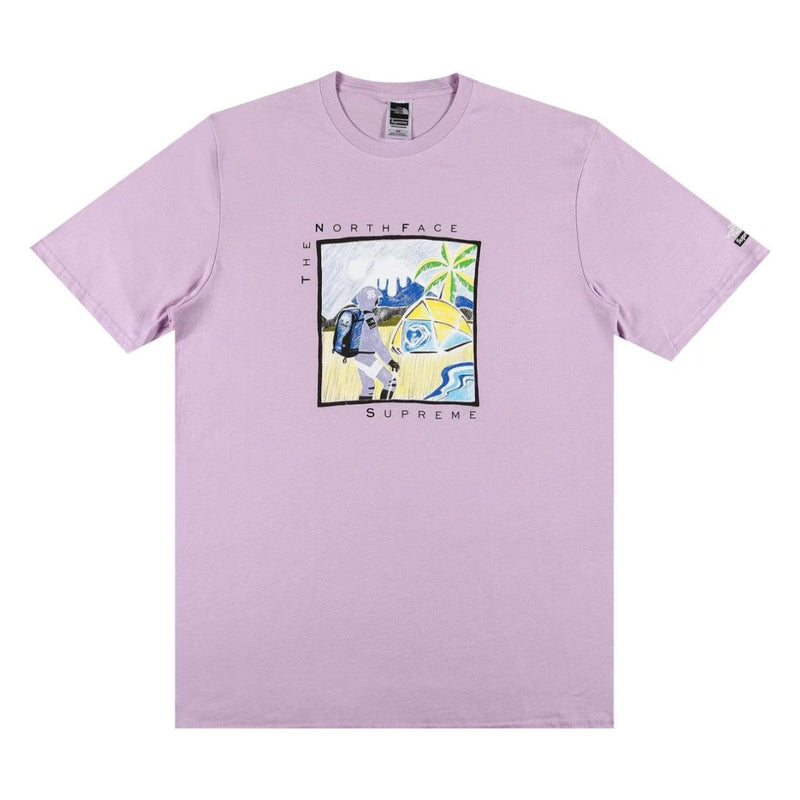 Supreme TNF Sketch T Shirt Light Purple