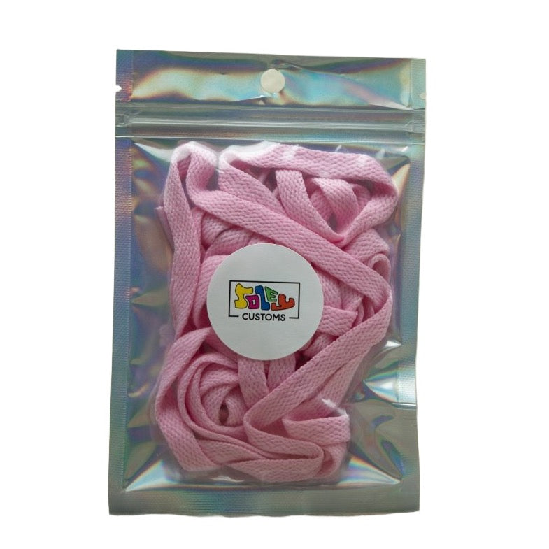 Baby Pink Flat Shoe Laces -