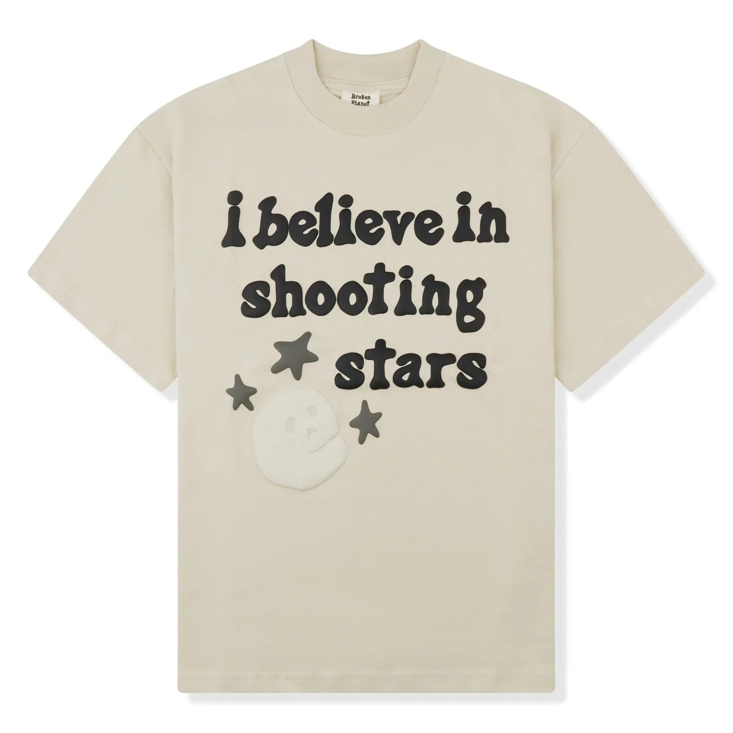 Broken Planet I Believe In Shooting Stars T Shirt Bone White -Broken Planet I Believe In Shooting Stars T Shirt Bone White
