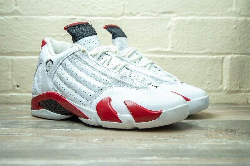 Jordan 14 retro candy cane best sale