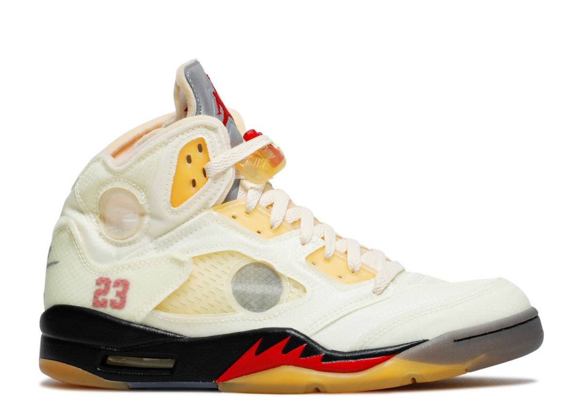 Nike Air Jordan 5 Retro OFF - WHITE™️ Sail DH8565 100 - Nike Air Jordan 5 Retro Off White Sail DH8565 100 - 